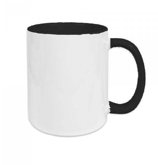 [Black Accent Mug] Ceramic Mug - Accent Colour Blank (Black Accent)