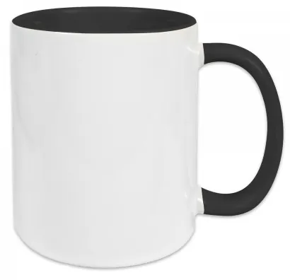 [Black Accent Mug] Classic Ceramic Mug with Accent Colour (Black Accent)