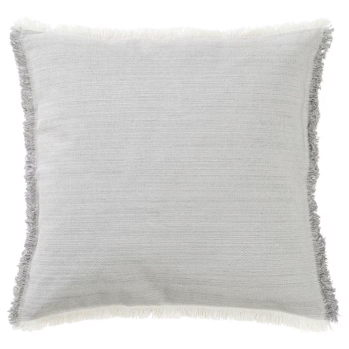 Rustic Fringed 50cm x 50cm Cushion Cover Blank (Grey)