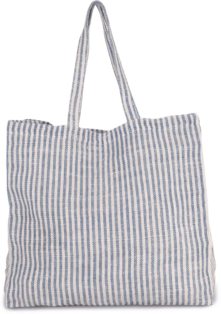 Striped Juco Bag (Iris Blue / Natural)