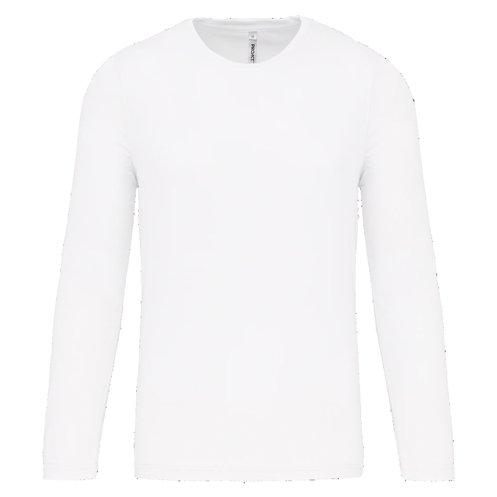 Sports Active Tee - Unisexe Manches Longues (X Small, White)