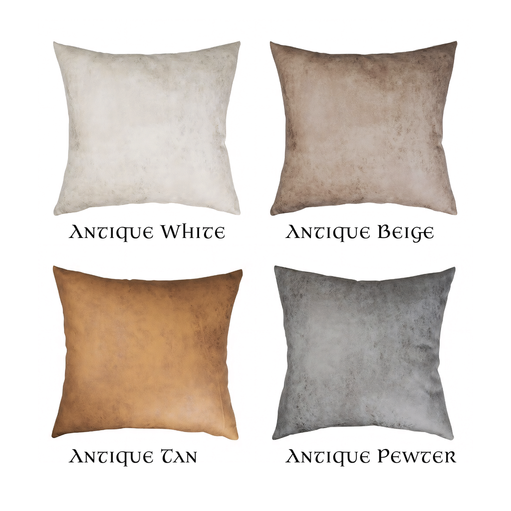 Faux Leather Cushion Cover 40cm x 40cm Blank (Brown)