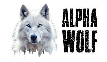 "Alpha Wolf Image & Text" Childrens Baseball Cap (White)