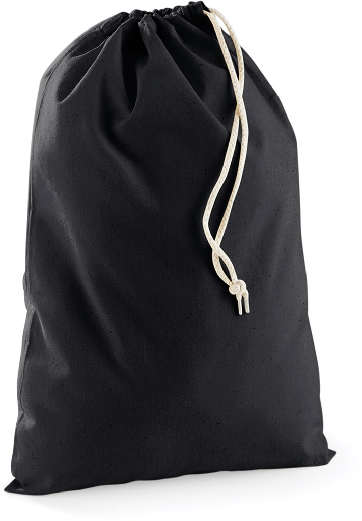 Cotton Drawstring Bag (Black, XXS (10cm x 15cm))